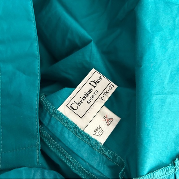 Dior Teal Satin Blouse - Picture 10 of 12